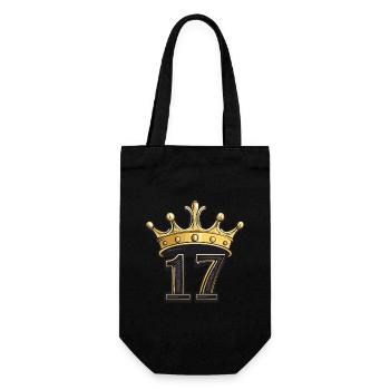 17 Number Krone - Gift Bag for Bottles - black - Front