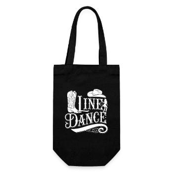 Line Dancing Country Dance - Line Dance Tanzen - Gift Bag for Bottles - black - Front