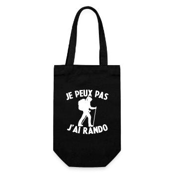 Je Peux Pas J'ai Rando Cadeau Randonnée Hiking - Sac à bouteille - noir - Devant