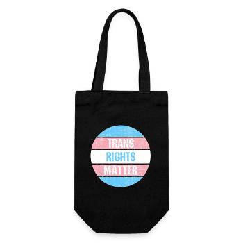 Trans Rights Matter - Geschenkbeutel für Flaschen - Schwarz - Vorne
