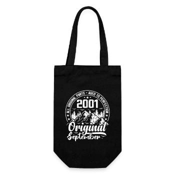 September 2001 Original:23 Years Anniversary Gift - Gift Bag for Bottles - black - Front