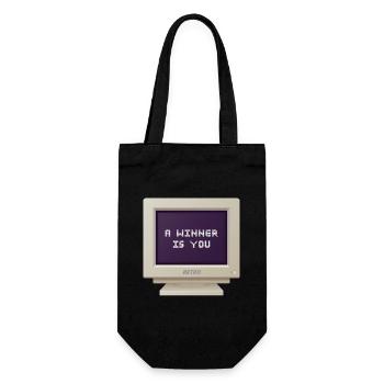 CRT Design - A winner is you - Gift Bag for Bottles - black - Front