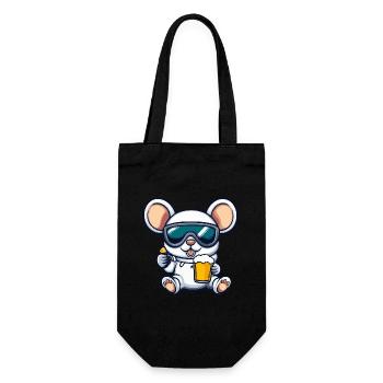 Souris Après-Ski Bière Bande Dessinée - Sac à bouteille - noir - Devant