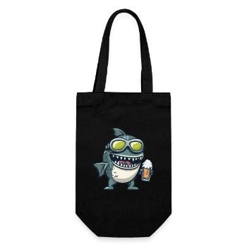 Piranha Poisson Après-Ski Bière Bande dessinée - Sac à bouteille - noir - Devant