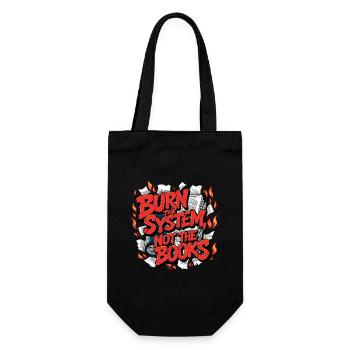 Burn the system - Gift Bag for Bottles - black - Front