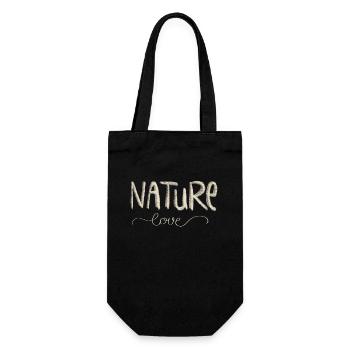 Nature love - Gift Bag for Bottles - black - Front