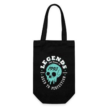 1993 Geburtstag Totenkopf - Geschenkbeutel für Flaschen - Schwarz - Vorne