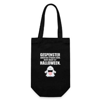 HALLOWEEN - GESPENSTER DURCH DIE STRAßEN ZIEHN... - Geschenkbeutel für Flaschen - Schwarz - Vorne