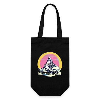 Matterhorn Zermatt Mountain Souvenir Gift Keepsake - Gift Bag for Bottles - black - Front