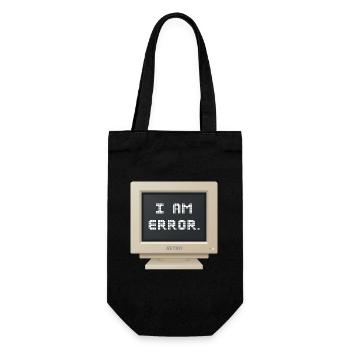 CRT Design - I AM ERROR - Gift Bag for Bottles - black - Front
