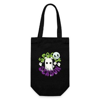 Spooky Season Halloween Ghosts Ghosts - Gift Bag for Bottles - black - Front