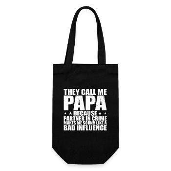 Perfektes Geschenk für Papa - Geschenkbeutel für Flaschen - Schwarz - Vorne
