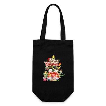 Merry xmas wishes - Gift Bag for Bottles - black - Front