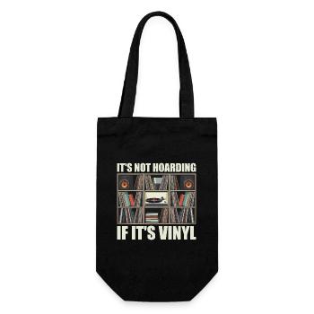 Es ist kein Horten, wenn es Vinyl ist - Geschenkbeutel für Flaschen - Schwarz - Vorne