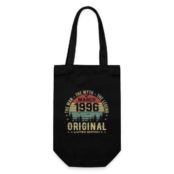 Gift for the 29th Anniversary Original March 1996 - Gift Bag for Bottles - black - Front