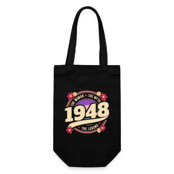 Femme 1948 La Légende 75 Ans Anniversaire - Sac à bouteille - noir - Devant