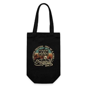 Millésime 1947 Cadeau Anniversaire 1947 Rétro 1947 - Sac à bouteille - noir - Devant