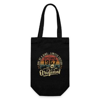 Birthday September 1967 - Born in September 1967 - Gift Bag for Bottles - black - Front