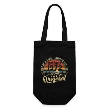 Anniversaire Septembre 1972 - Né en Septembre 1972 - Sac à bouteille - noir - Devant