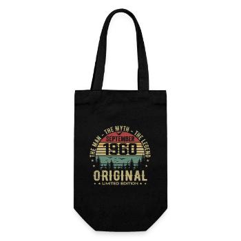Anniversaire Original 1960 - Cadeau Septembre 1960 - Sac à bouteille - noir - Devant