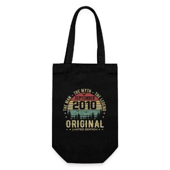Original Anniversary 2010 - September 2010 Gift - Gift Bag for Bottles - black - Front