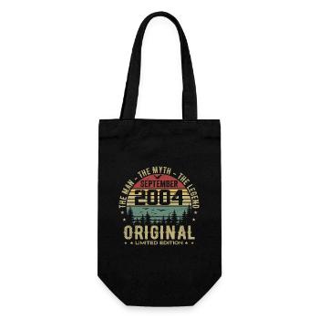 Original Birthday 2004 - September 2004 Gift - Gift Bag for Bottles - black - Front