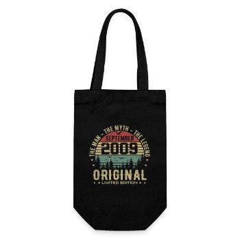 Original Birthday 2009 - Gift September 2009 - Gift Bag for Bottles - black - Front