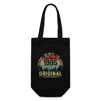 Geburtstagsgeschenk für Männer 1985 Oktober 1985 - Geschenkbeutel für Flaschen - Schwarz - Vorne