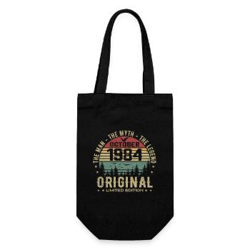 Homme Cadeau D'anniversaire 1984 Octobre 1984 - Sac à bouteille - noir - Devant