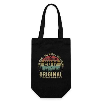 Homme Cadeau D'anniversaire 2017 Octobre 2017 - Sac à bouteille - noir - Devant