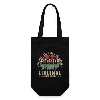 Men's Birthday Gift 2020 October 2020 - Gift Bag for Bottles - black - Front