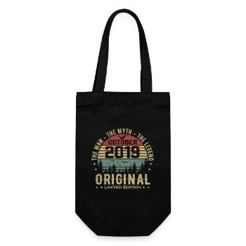 Men's Birthday Gift 2019 October 2019 - Gift Bag for Bottles - black - Front
