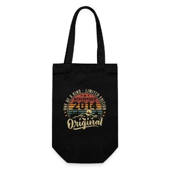 Millésime Novembre 2014 Cadeau Rétro Novembre 2014 - Sac à bouteille - noir - Devant