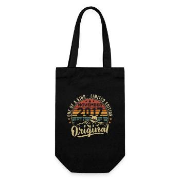 Millésime Novembre 2017 Cadeau Rétro Novembre 2017 - Sac à bouteille - noir - Devant