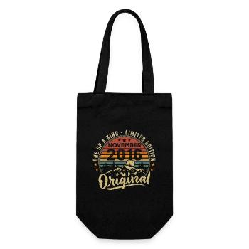 Millésime Novembre 2016 Cadeau Rétro Novembre 2016 - Sac à bouteille - noir - Devant