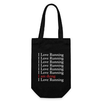 I Love Running - Gift Bag for Bottles - black - Front