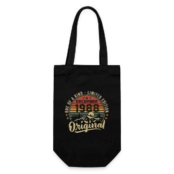 Retro Vintage December 1988 Birthday Gift - Gift Bag for Bottles - black - Front