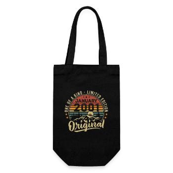 January 2001 | Birthdays Born In January 2001 - Gift Bag for Bottles - black - Front