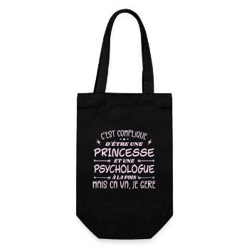 C'est compliqué d'être Une Princesse Psychologue - Sac à bouteille - noir - Devant
