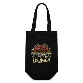 Cadeau Anniversaire Février 2012 Cool Février 2012 - Sac à bouteille - noir - Devant