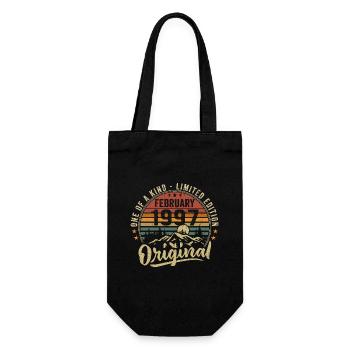Cadeau Anniversaire Février 1997 Cool Février 1997 - Sac à bouteille - noir - Devant