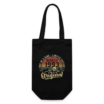 Geburtstagsideen März 1993 Original März 1993 - Geschenkbeutel für Flaschen - Schwarz - Vorne