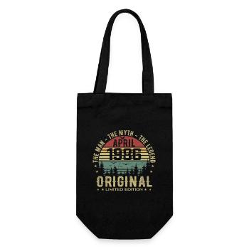 Avril 1986. 39ème Anniversaire Cadeau Avril 1986 - Sac à bouteille - noir - Devant