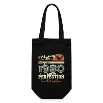 August 1980 Birthday August 1980 Vintage August 1980 - Gift Bag for Bottles - black - Front