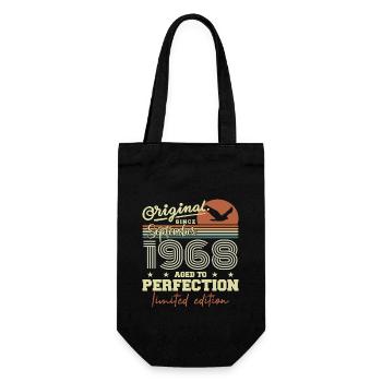 Born in September 1968 September - September 1968 - Gift Bag for Bottles - black - Front