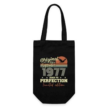 Born in September 1977 September - September 1977 - Gift Bag for Bottles - black - Front