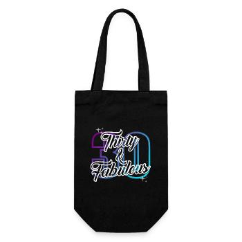 30th Birthday Gift Birthday Quote 30 Years - Gift Bag for Bottles - black - Front