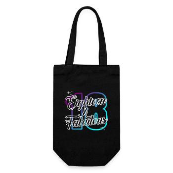18 Cadeau d’anniversaire anniversaire disant 18 ans - Sac à bouteille - noir - Devant