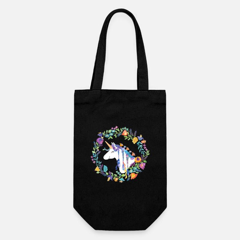 Fleurs de licorne - Sac à bouteille - noir
