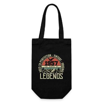 Anniversaire 1957 Vintage 1957 Rétro - Né en 1957 - Sac à bouteille - noir - Devant